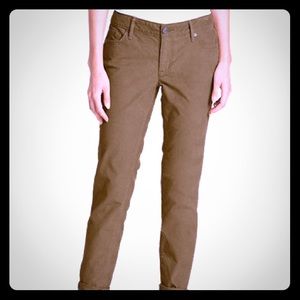 Eddie Bauer Boyfriend Slim Cord, Aged Brass Size 0